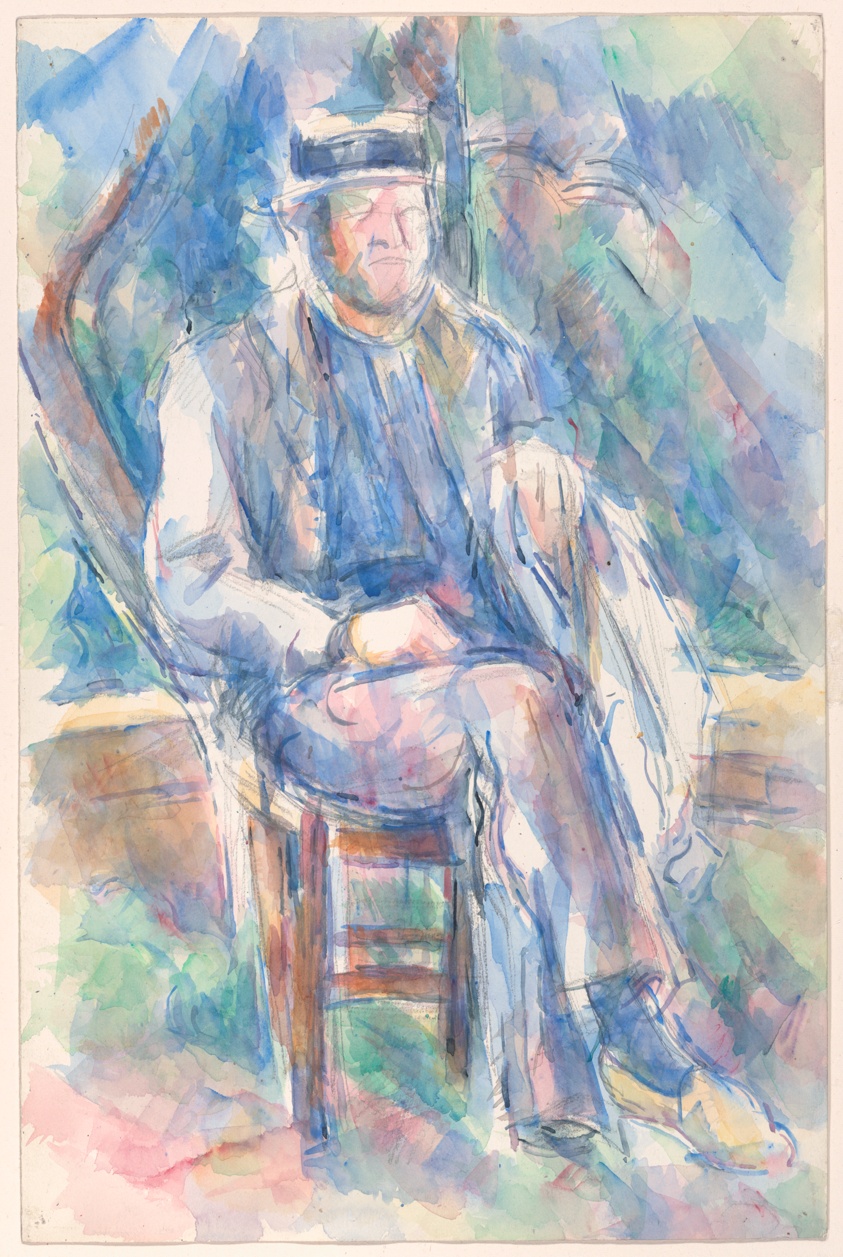 Paul Cézanne — Man Wearing a Straw Hat