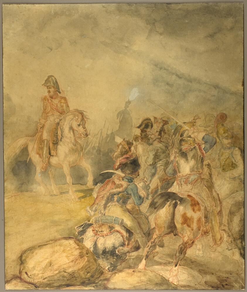 Jean Louis André Théodore Géricault — General of the First Empire Giving his Cavalry Orders to Charge